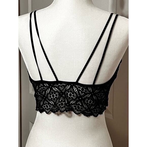 Auden black lace lightly lined bralette sz L - Picture 2 of 8